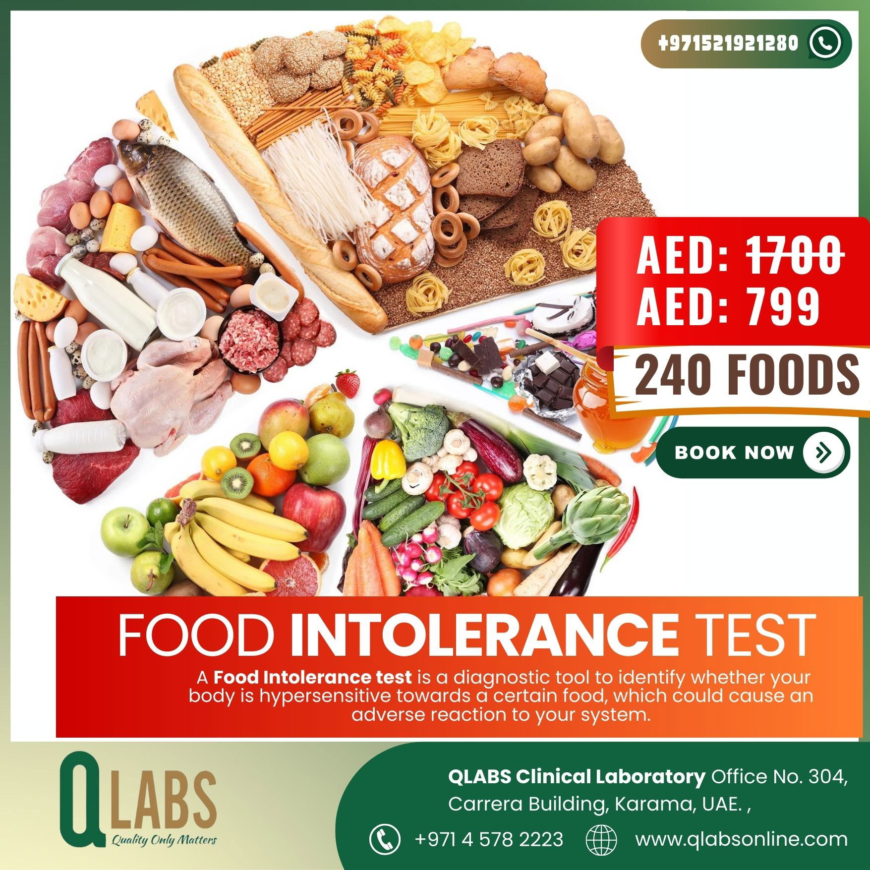 Food Intolerance Test Qlabs Dubai Clinical Laboratory Karama